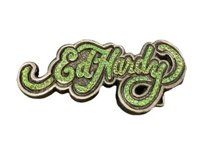 VTG Y2K Deadstock Ed Hardy Belt Buckle Rhinestone Heavy Duty Vintage Bedazzled - Picture 1 of 2