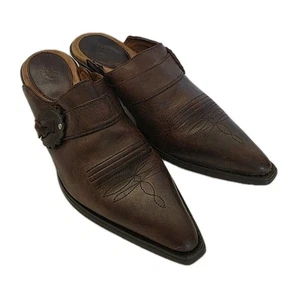 Ariat Western Mules Cowboy Pointed Toe Brown Slip-On Heel Women's Size 7B - Picture 1 of 12