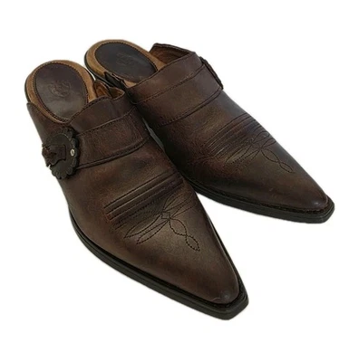 Ariat Western Mules Cowboy Pointed Toe Brown Slip-On Heel Women's Size 7B - Image 1 of 4