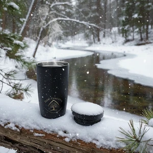 NEU - Thermo Kaffeebecher 12oz/350ml - Edelstahl, Druckknopf, breite Öffnung - Bild 1 von 6