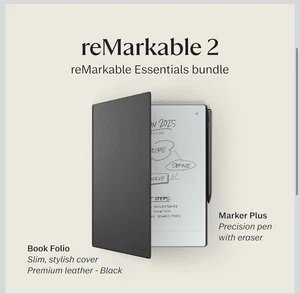 reMarkable 2 10.3" Paper Tablet with Marker Plus and Premium Leather Book Folio - Picture 1 of 6