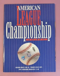 1993 ALCS Program Magazine Chicago White Sox vs Toronto Blue Jays Scorebook - Picture 1 of 3