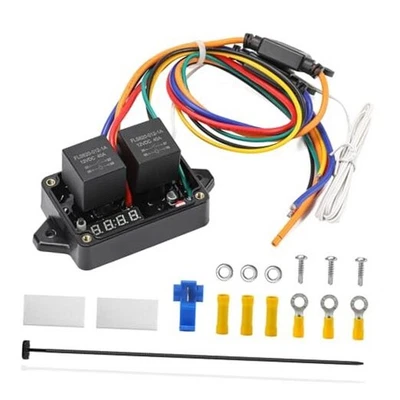 12V/24V Electric Fan Controller Kit 30A Digital Radiator Fan Switch with  - Image 1 of 4
