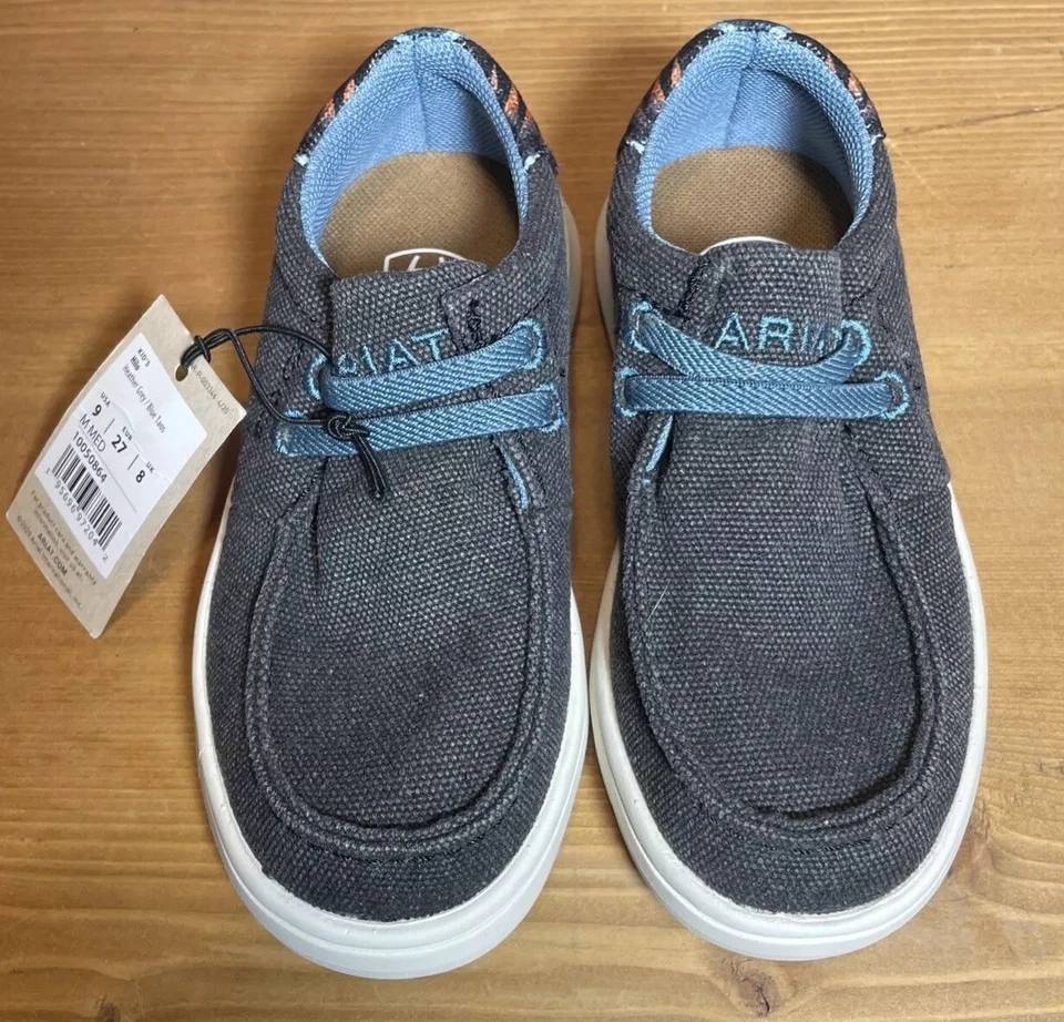 Sapatos ARIAT KIDS' Hilo Heather cinza e azul - NOVO tamanho 9 médio - Imagem 1 de 1