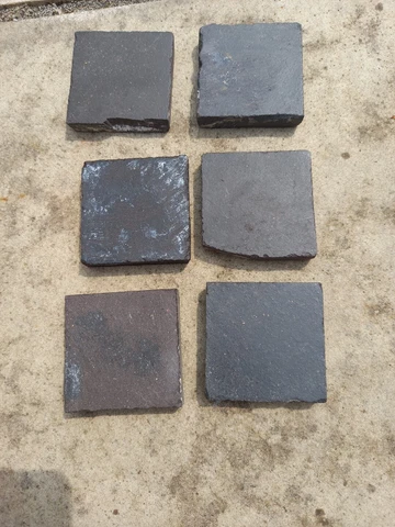 Reclaimed 2x2 inch X 6 Black Victorian geometric encaustic antique tiles Cover