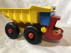 Camión de volteo Playskool vintage madera plástico - Imagen 1 de 11