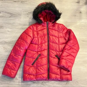 Children' Place Girl Puffy Winter Jacket in Hot Pink/Magenta - Size L (10-12) - Picture 1 of 9