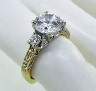 GABRIEL & CO 14k Two-Tone Gold Diamond Engagement Ring Setting - Image 1 of 4