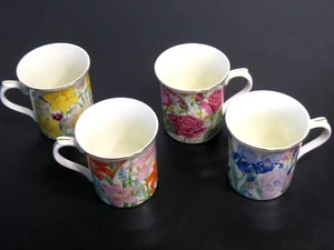 LENOX FLOWER BLOSSOM MUG COLLECTION SET OF 4 MINT CONDITION IRIS DAFFODIL ROSE - Picture 1 of 8