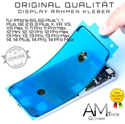 APPLE ORIGINAL iPhone 6S 7 8 X XR XS 11 12 13 Rahmen Display Kleberahmen Glue Klebepad