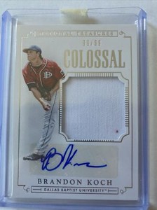 2015 NATIONAL TREASURES AUTO AUTOGRAPH JERSEY BRANDON KOCH RC #99/99 (1/1 LAST)