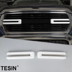 2X Inserciones de parrilla delantera Tapicería para Dodge Ram 1500 2019-2021 Blanco Accesorios - Imagen 1 de 10