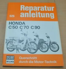 Honda C50 C70 C90 ab 1967 Motor Bremse Kupplung Vergaser Reparaturanleitung B525
