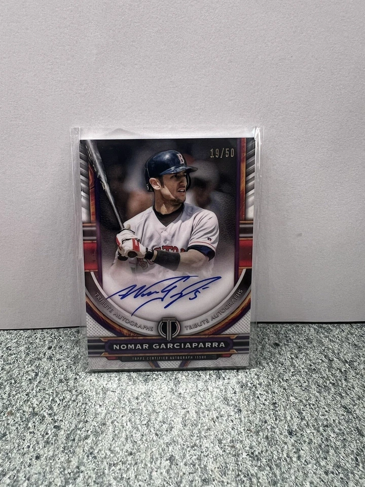 2023 Topps Tribute Nomar Garciaparra Purple Auto 19/50 - Image 1 of 2