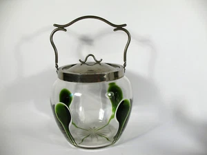 Jugendstil Bonboniere Konfekt Glas wohl Poschinger - Bild 1 von 6