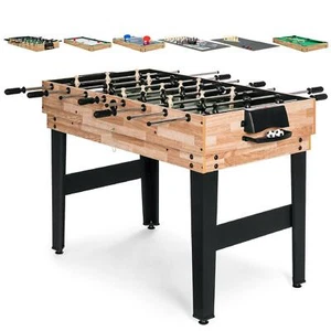 Game Table Set 10-in-1 Combination Pool Billiards Foosball Ping Pong Chess 2x4ft - Picture 1 of 12