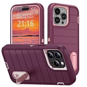 Funda con soporte, cubierta púrpura de alta resistencia para Apple iPhone 14/14 Pro/14 Pro Max/+ - Imagen 1 de 27