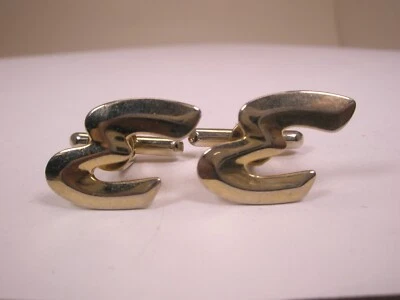 E Monogram Initial Letter Vintage HICKOK Cuff Links edward enoch eli erin erroll - Image 1 of 4