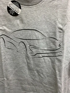 McLaren Automotive 570 S Coupe Outline Unisex Grey T Shirt Sz M NEW TAGS - Picture 1 of 4
