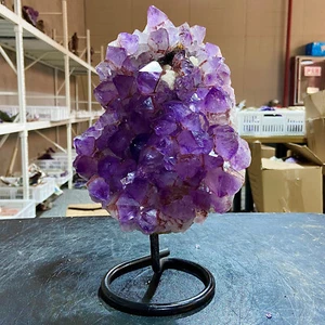 5.51LB Natural amethyst cave quartz crystal cluster mineral specimen healing - Picture 1 of 14