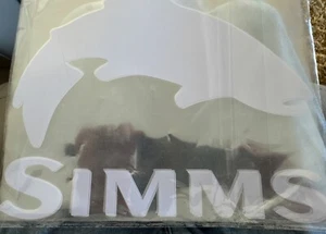 SIMMS LICENSED LOGO FLY FISHING LOGO STICKER 30 X 26 cm Fly Box, Car Windscreen - Picture 1 of 2