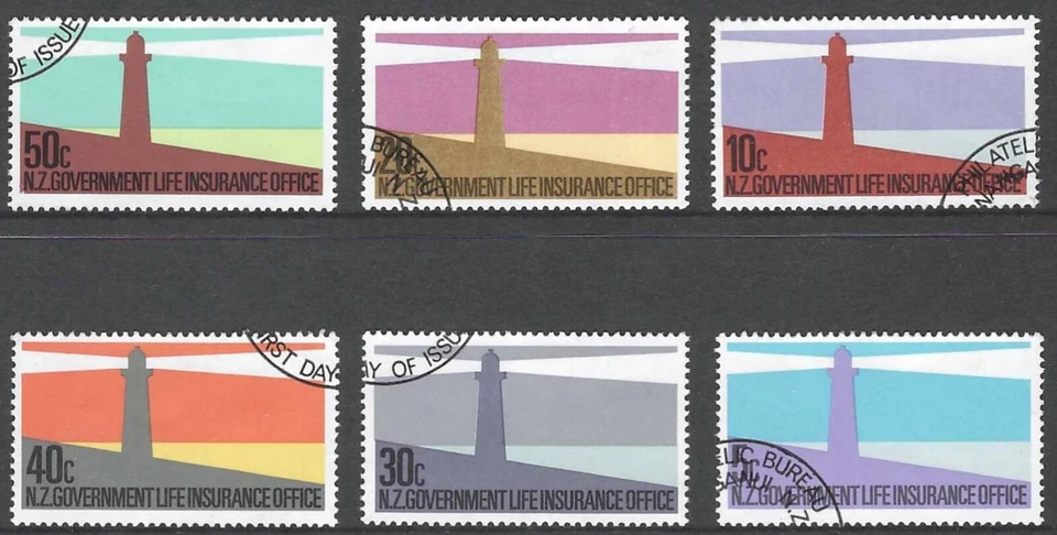 NZ Government Lighthouses - 1981 Complete Set of 6 UNH - Image 1 of 1