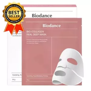 Authentic BIODANCE Bio-Collagen Real Deep Collagen Face Mask | 34g x 4 Pack - Picture 1 of 8