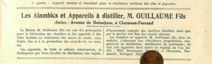 CLERMONT-FERRAND (63) ALAMBICS APPAREILS A DISTILLER GUILLAUME / PETIT ADP 1925 - Foto 1 di 1
