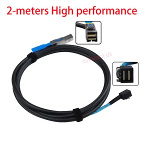 Mini SAS SFF-8644 26Pin to SAS SFF-8643 36Pin Internal HD 3.0 Raid Cable 2M/6FT - Picture 1 of 20
