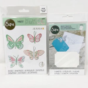 Sizzix Thinlits PATTERNED BUTTERFLY & Inksheets Transfer Film Paper - Picture 1 of 5
