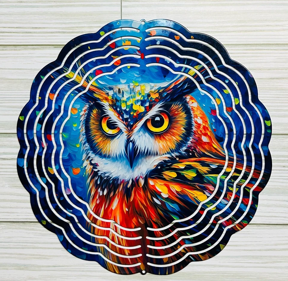 OWL metal wind spinners for yard - Image 1 of 1