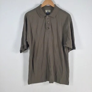 Cutter and Buck mens polo shirt size M khaki green short sleeve collar 027489 - Picture 1 of 9