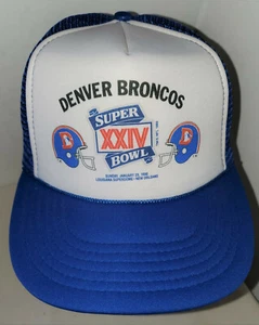 Vintage 1990 NFL Super Bowl XXIV Denver Broncos cap Hat New Era with tag - Picture 1 of 10