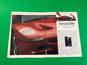 1995 1996 FERRARI F50 F 50 ORIGINAL VINTAGE PRINT AD ROAD TEST 4 PAGE - Picture 1 of 2