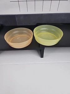 TUPPERWARE Impressions Bowls Set Of 2 Pastel Microwave Cereal Soup 2415A-6 - Picture 1 of 6
