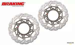 COPPIA DISCHI FRENO ANTERIORE BRAKING WAVE FLOTTANTI YAMAHA MT-07 21-23 - Picture 1 of 1