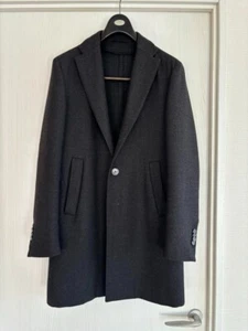 Eidos Napoli Wool Long Coat Size 46 Gray Italy JP - Picture 1 of 9
