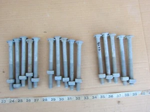 7/16"-14 6" Schlittenschraube aus verzinktem Stahl mit Mutter 10 Stück, neu - Bild 1 von 3