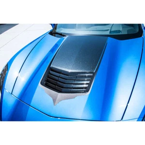 ACC Hood Vent Graphic Black Trim fits 2014-19 Chevy Corvette-Vinyl/Carbon Fiber - Foto 1 di 8