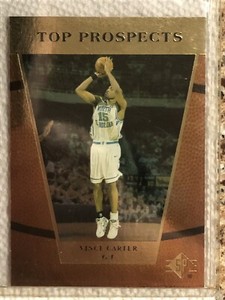 1998-99 SP Top Prospects Vince Carter #42 Rookie RC + Carolina Heroes