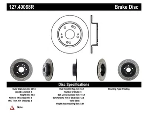 StopTech For 05-17 Honda Accord/HR-V& Acura TSX Rear Right Disc Brake 127.40068R - Picture 1 of 7