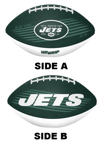 NEW YORK JETS HD GRIP YOUTH SIZE  RUBBER FOOTBALL BY RAWLINGS FREE SHIPPING Cover