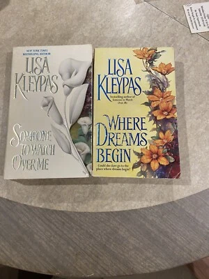 Someone to Watch Over Me and Where Dreams Begin by Lisa Kleypas ~ w/ Stepback Foto 1 de 4