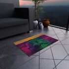 Outdoor Rug- Elephant and wildebeest with colored gradients