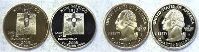 2008-S New Mexico Statehood Quarter Silver & Clad Proofs 2 Coin Set - Image 1 of 3