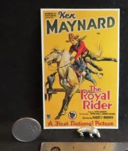 Movie Poster Western Vintage Image Armadillo Sculpture 1:12 Mini 1504 AS IS - Picture 1 of 2