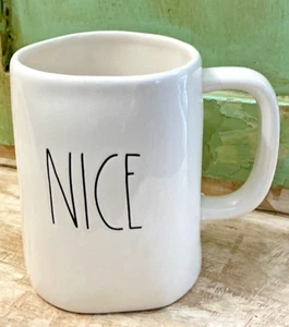 Rae Dunn  "Nice" Off White Mug by Magenta - Classic Imperfect Perfection - Imagen 1 de 6