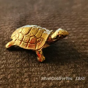 Vintage Metzke Turtle Gold Toned Brass (1) One Ounce - Picture 1 of 7