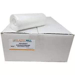 20-30 Gallon Garbage Bags, High Density: Clear, 16 Micron, 30x37, 500 Bags. - Picture 1 of 1