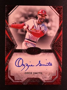 2025 Topps Tier One Ozzie Smith Talent Auto Red /25 Color Match #TOTA-OS STL - Picture 1 of 3